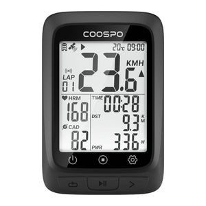 COOSPO Bike Computer GPS Wireless, ANT+ Cycling Computer GPS with Bluetooth,2.4 LCD Screen, IP67 Speedometer